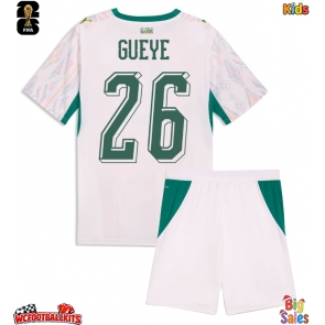 Senegal Pape Gueye #26 Replica Home Stadium Kit for Kids World Cup 2026 Short Sleeve (+ pants)